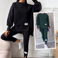 Lässiges Sweatshirt-Leggings-Set für Frauen