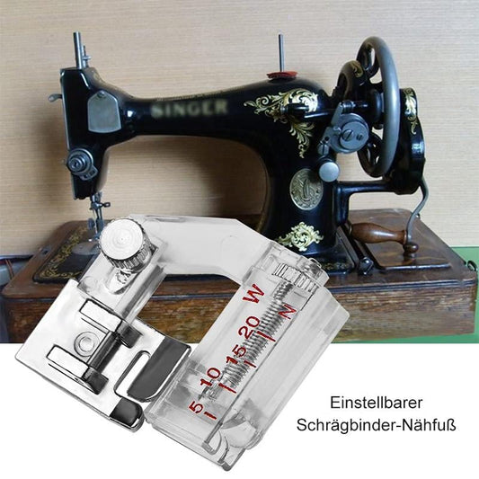 Einstellbarer Schrägbinder-Nähfuß